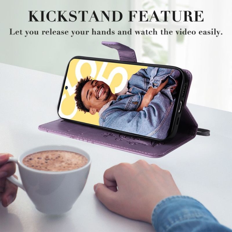 Folio Deksel Realme C55 Stropp Med Gigantiske Sommerfugler