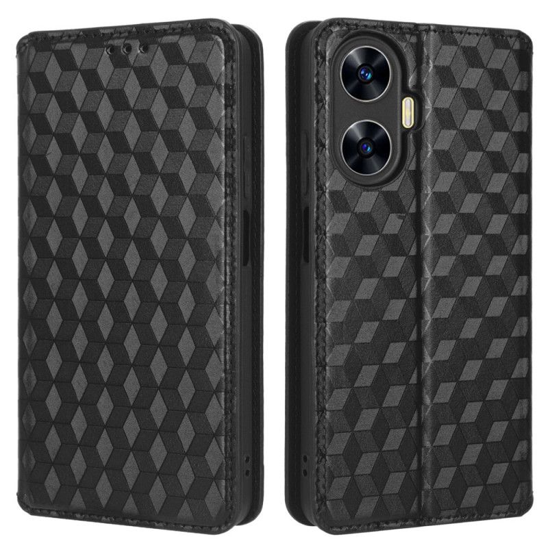 Folio Deksel Til Realme C55 3d-mønster