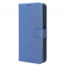 Folio Deksel Til Realme C55 Lommebok Med Stropp Og Tekstur