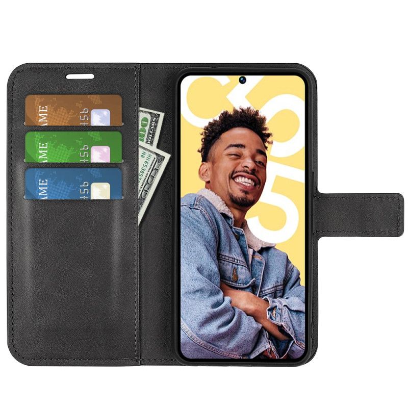 Lærdeksel Folio Deksel Realme C55 Mobildeksel Skinnstil