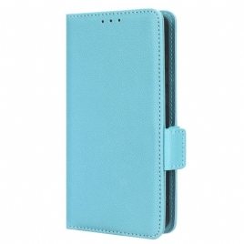 Lærdeksel Folio Deksel Realme C55 Mobildeksel Slank Lommebok Med Stropp