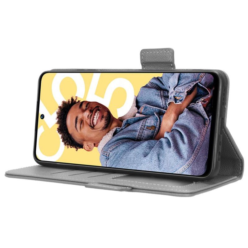 Lærdeksel Folio Deksel Realme C55 Mobildeksel Slank Lommebok Med Stropp