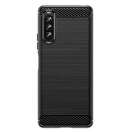 Deksel Til Sony Xperia 10 IV Børstet Karbonfiber