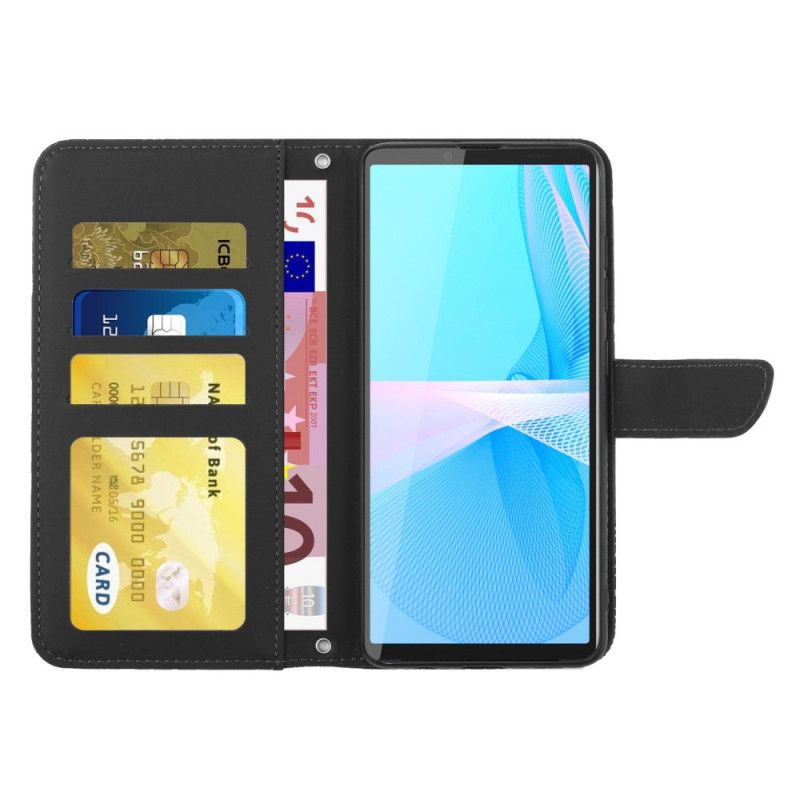 Lærdeksel Til Sony Xperia 10 IV Sommerfugler Med Skulderstropp