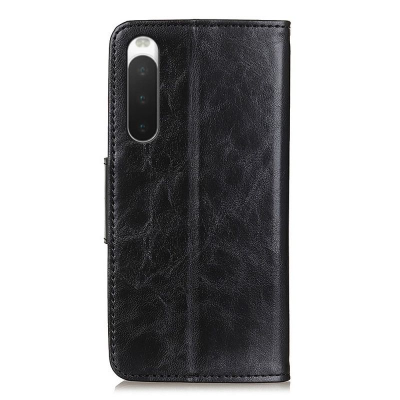 Lærdeksel Til Sony Xperia 10 IV Vintage Splitt Splitt Leather