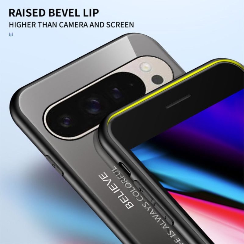 Deksel Google Pixel 9 Pro Hei Herdet Glass