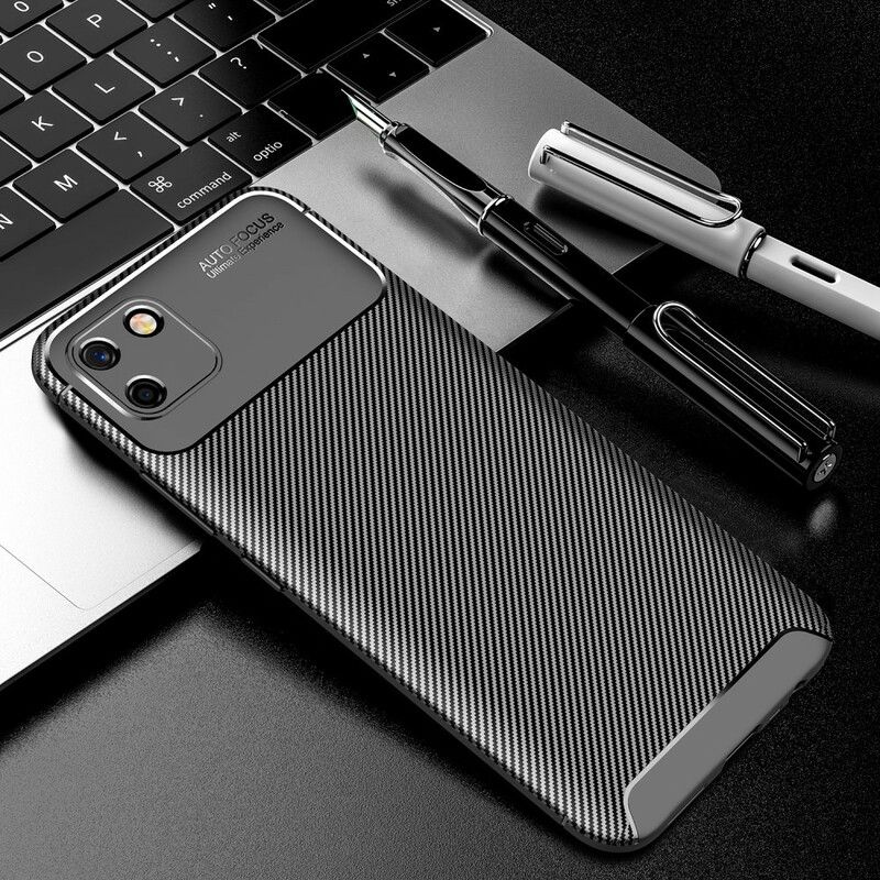 Deksel Til Realme C11 Fleksibel Karbonfibertekstur