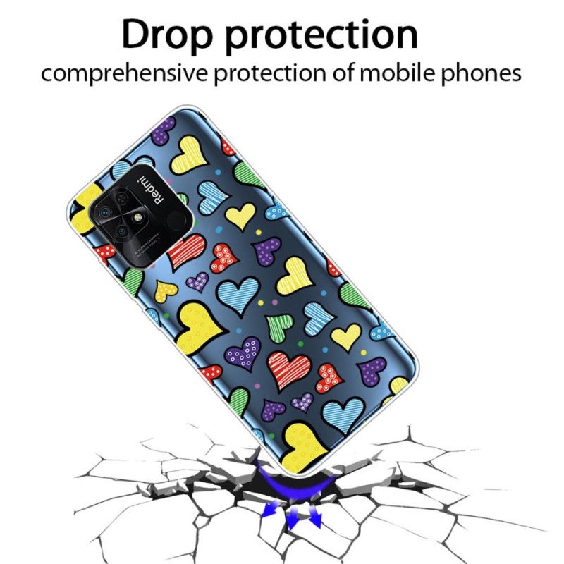Deksel Til Xiaomi Redmi 10C Transparente Hjerter