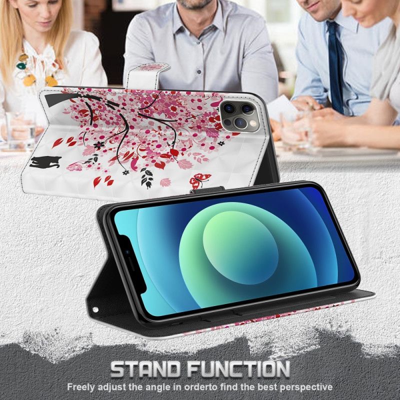 Folio Deksel Til Xiaomi Redmi 10C Med Kjede Thong Rose Tree