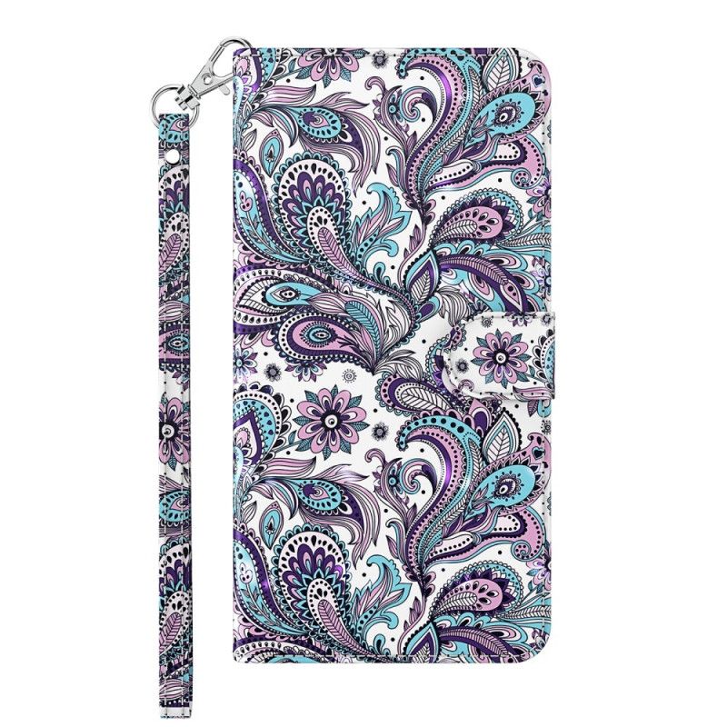 Lærdeksel Til Xiaomi Redmi 10C Med Kjede Paisley Strappy