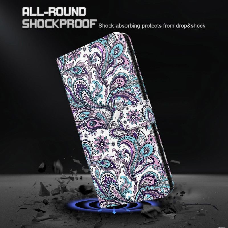 Lærdeksel Til Xiaomi Redmi 10C Med Kjede Paisley Strappy