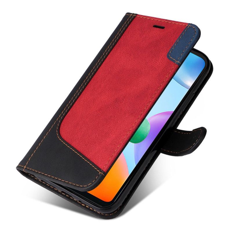 Lærdeksel Til Xiaomi Redmi 10C Med Kjede Tricolor Strappy