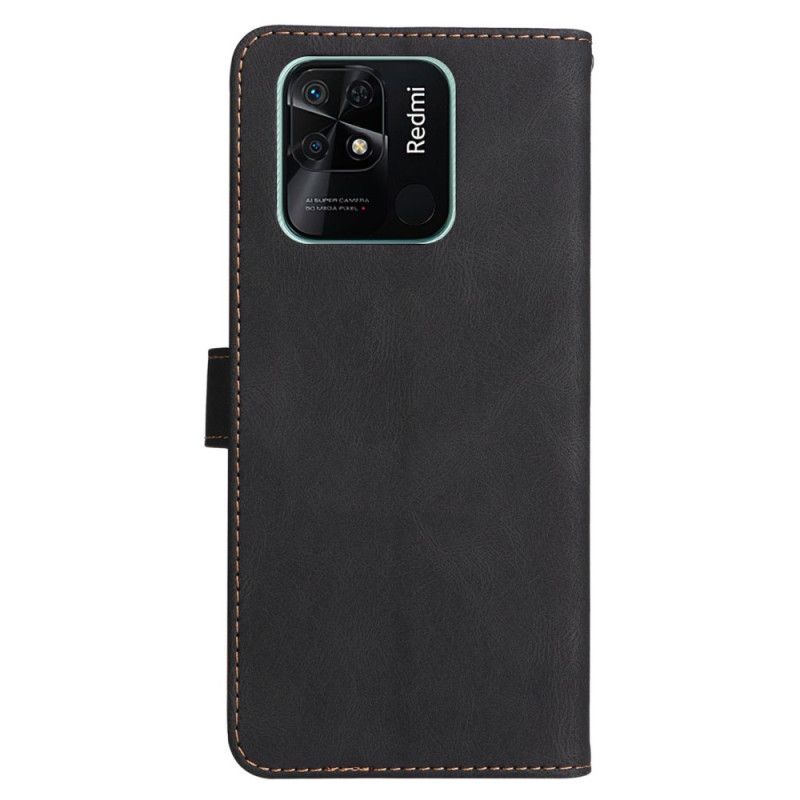 Lærdeksel Til Xiaomi Redmi 10C Med Kjede Tricolor Strappy