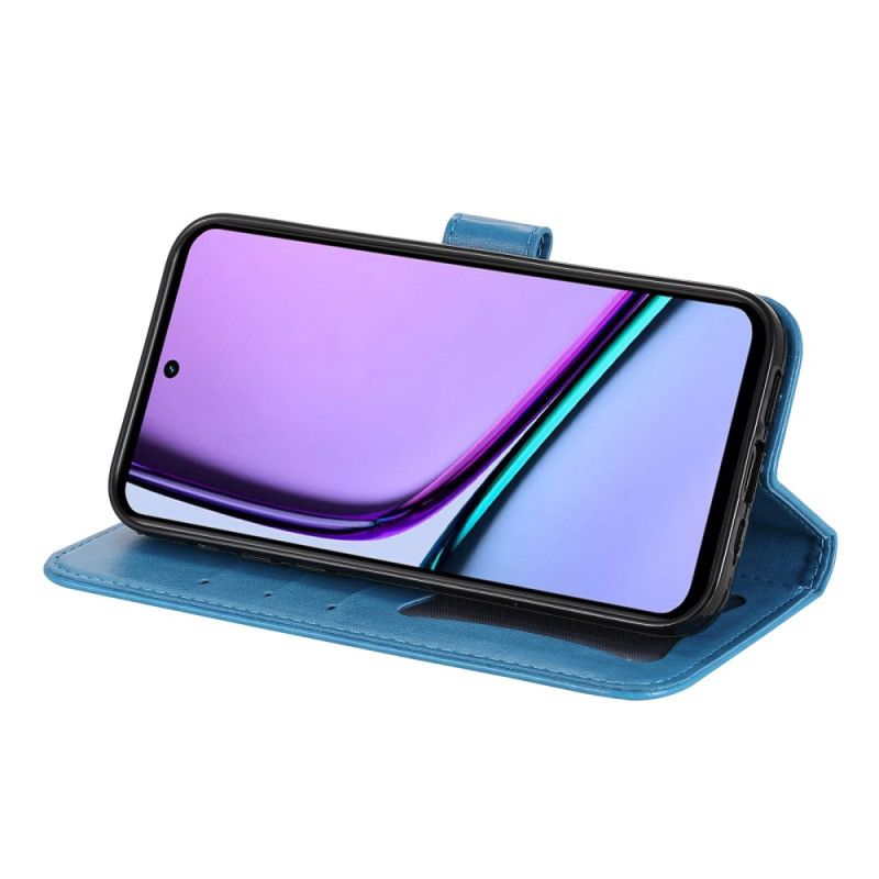 Folio Deksel Realme C67 Blomstermønster Med Stropp Beskyttelse Deksel