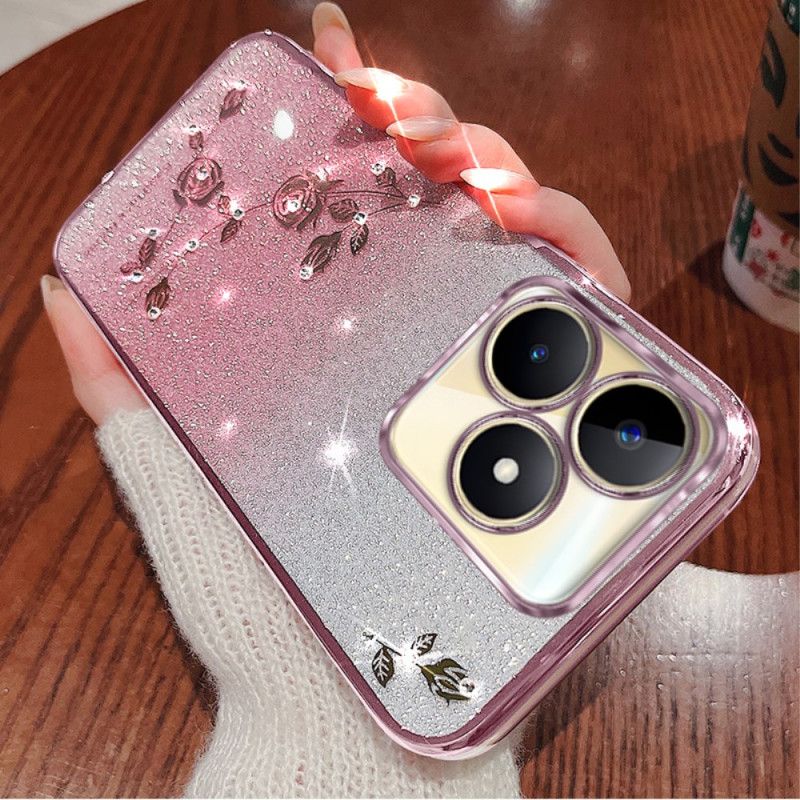 Deksel Realme C53 Kadem Glitter- Og Strassholder