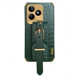 Deksel Til Realme C53 Armbåndsstøtte Med Krokodilletekstur