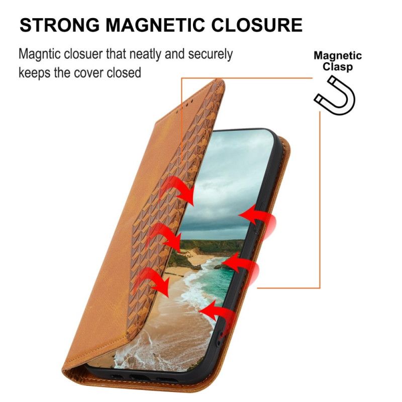 Folio Deksel Realme C53 Diamantmønsterstropp