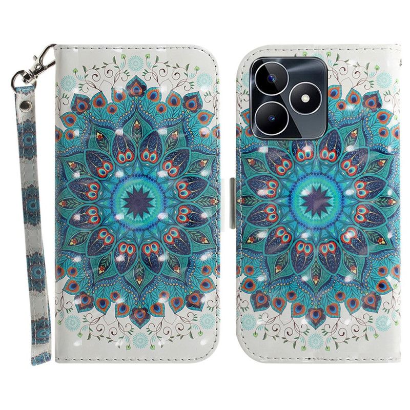 Folio Deksel Realme C53 Grønn Mandalaholder Med Snor