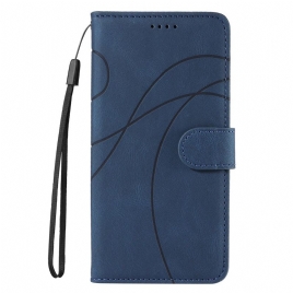 Folio Deksel Til Realme C53 Bølgede Linjer