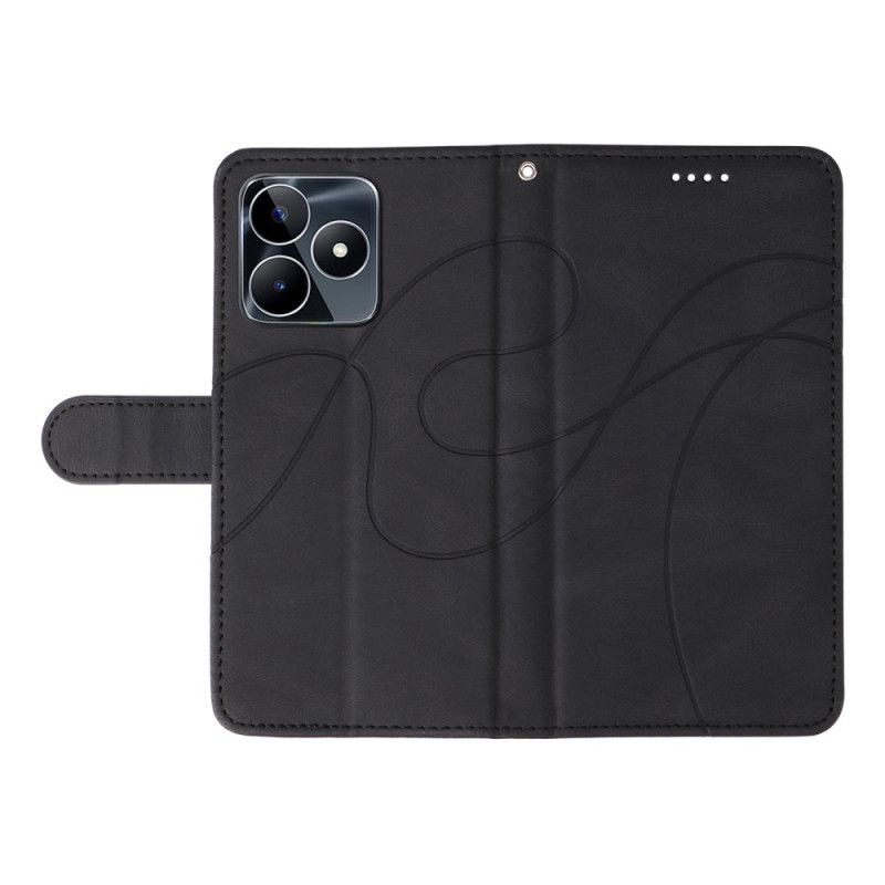 Folio Deksel Til Realme C53 Bølgede Linjer