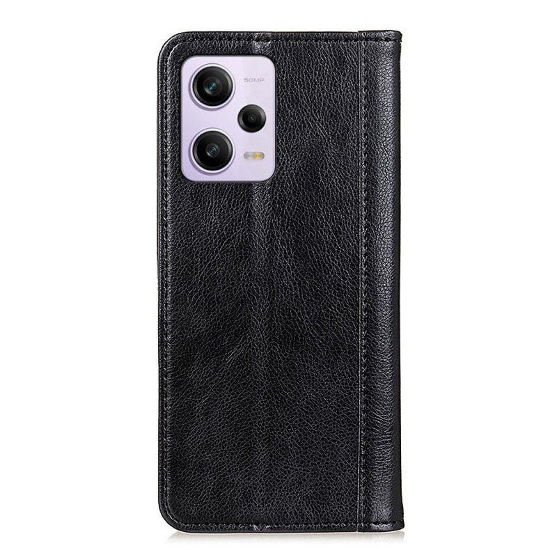 Beskyttelse Deksel Til Xiaomi Redmi Note 12 Pro Plus Folio Deksel Lychee Splittskinn