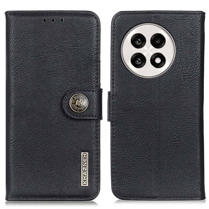 Folio Deksel Oneplus 13r Khazneh Skinneffekt Beskyttelse Deksel