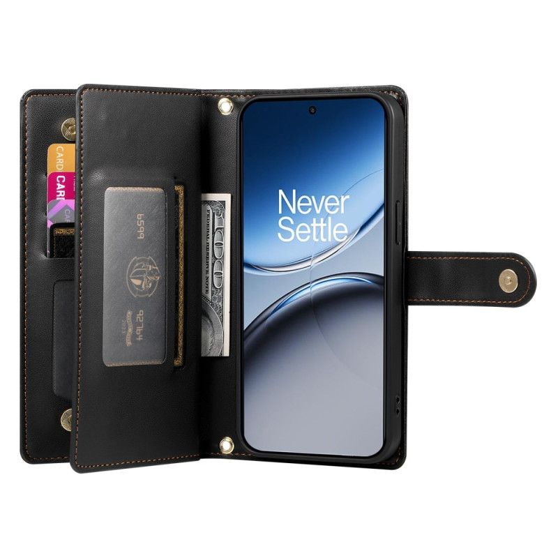 Folio Deksel Oneplus 13r Lommebok Med Stropp Og Skulder