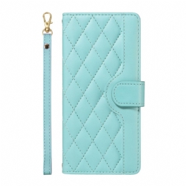 Folio Deksel Oneplus 13r Vattert Med Stropp Og Skulderstropp