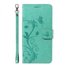 Folio Deksel Til Oneplus 13r Blomstermønstret Rem