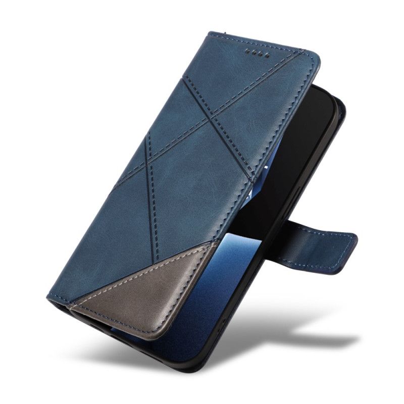 Lærdeksel Folio Deksel Oneplus 13r Geometrisk Design