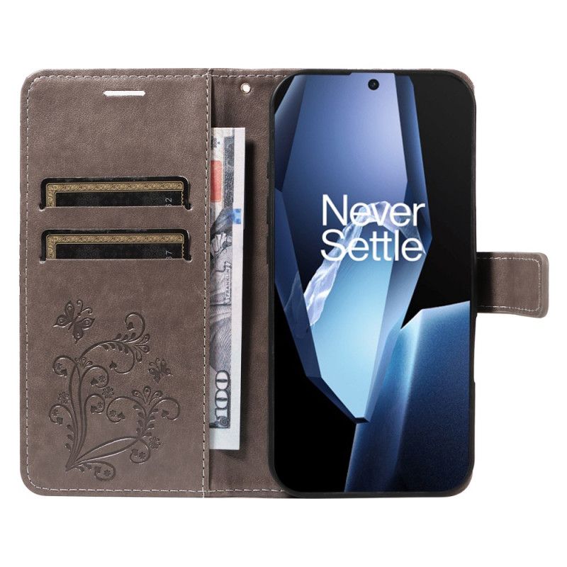 Lærdeksel Folio Deksel Oneplus 13r Kjempestore Sommerfugler