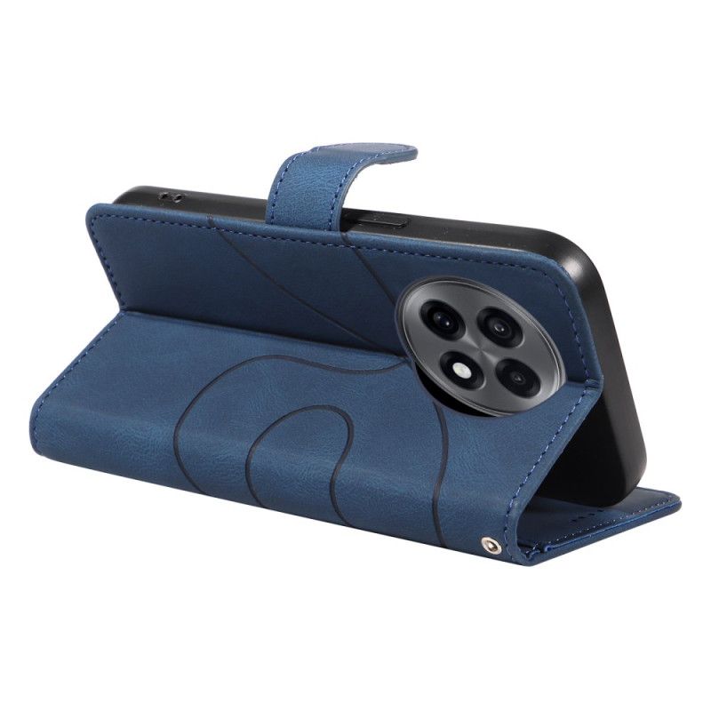 Lærdeksel Folio Deksel Oneplus 13r Mobildeksel Bølgede Linjer