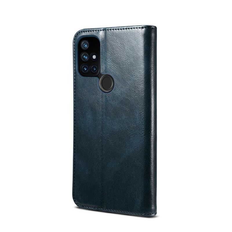 Beskyttelse Deksel Til OnePlus Nord N10 Folio Deksel Vokset Kunstskinn