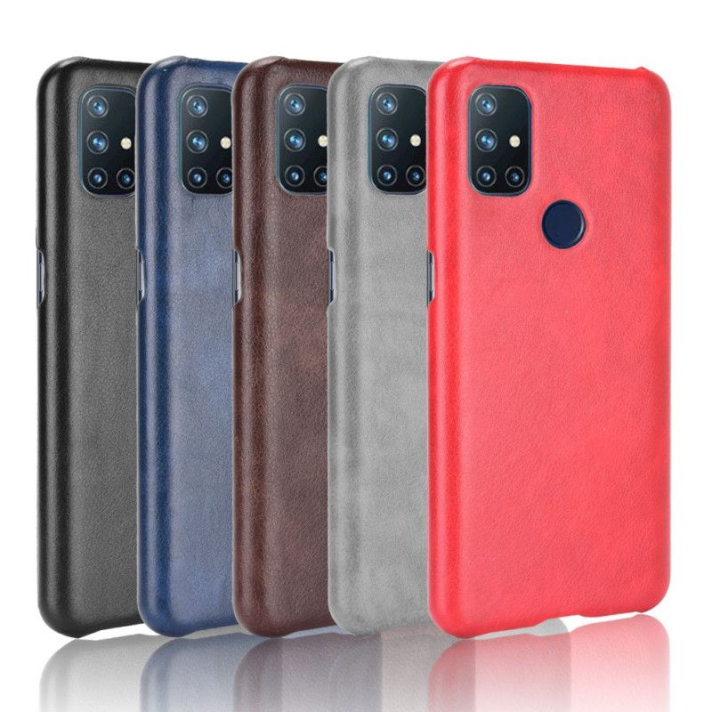 Deksel Til OnePlus Nord N10 Performance Litchi Leather Effect
