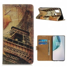 Lærdeksel Til OnePlus Nord N10 Eiffeltårnet Om Høsten