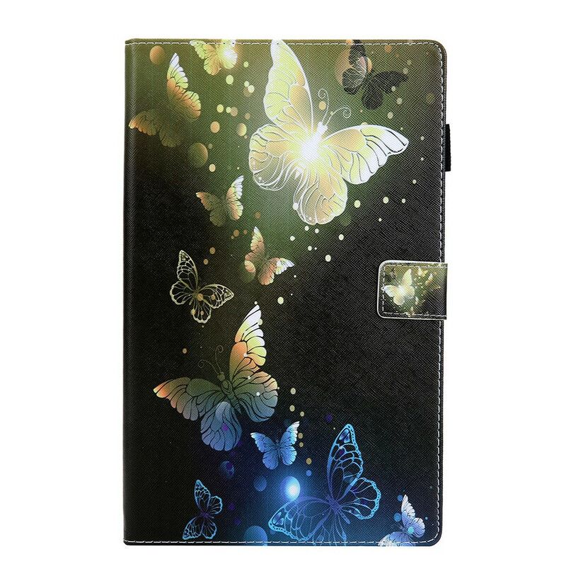 Folio Deksel Til Samsung Galaxy Tab A 8" (2019) Gylne Sommerfugler