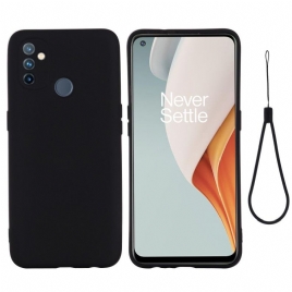 Deksel Til OnePlus Nord N100 Flytende Silikon Med Snor