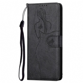 Folio Deksel Til OnePlus Nord N100 Faux Leather Silhouette