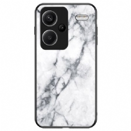 Deksel Xiaomi Redmi Note 13 Pro Plus 5g Hvit Marmor Herdet Glass