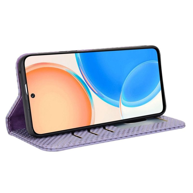 Beskyttelse Deksel Til Honor X8 Folio Deksel Karbonfiberstil