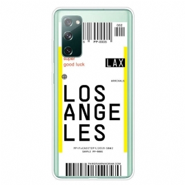 Deksel Til Samsung Galaxy S20 FE Boardingkort Til Los Angeles
