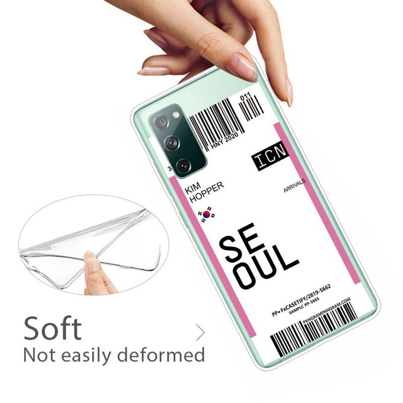 Deksel Til Samsung Galaxy S20 FE Boardingkort Til Seoul