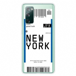 Deksel Til Samsung Galaxy S20 FE Boardingskort Til New York