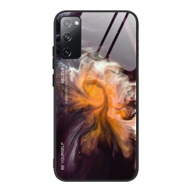 Deksel Til Samsung Galaxy S20 FE Marmorfarger Herdet Glass
