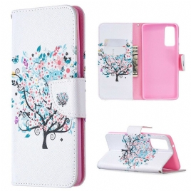 Folio Deksel Til Samsung Galaxy S20 FE Blomstret Tre