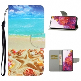 Lærdeksel Til Samsung Galaxy S20 FE Med Kjede Thong Beach