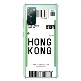 Mobildeksel Til Samsung Galaxy S20 FE Boardingskort Til Hong Kong