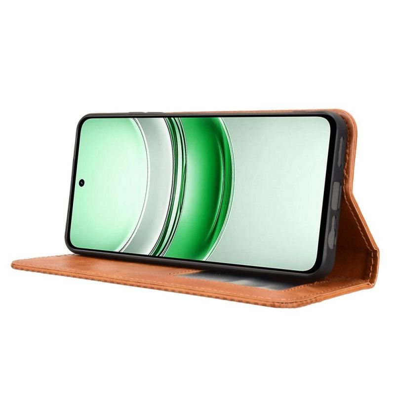 Folio Deksel Lær Realme C71 Vintage Frise