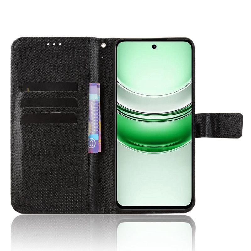 Folio Deksel Realme C71 Diamanttekstur Beskyttelse Deksel