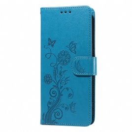 Folio Deksel Til Realme C71 Sommerfugler Og Blomster